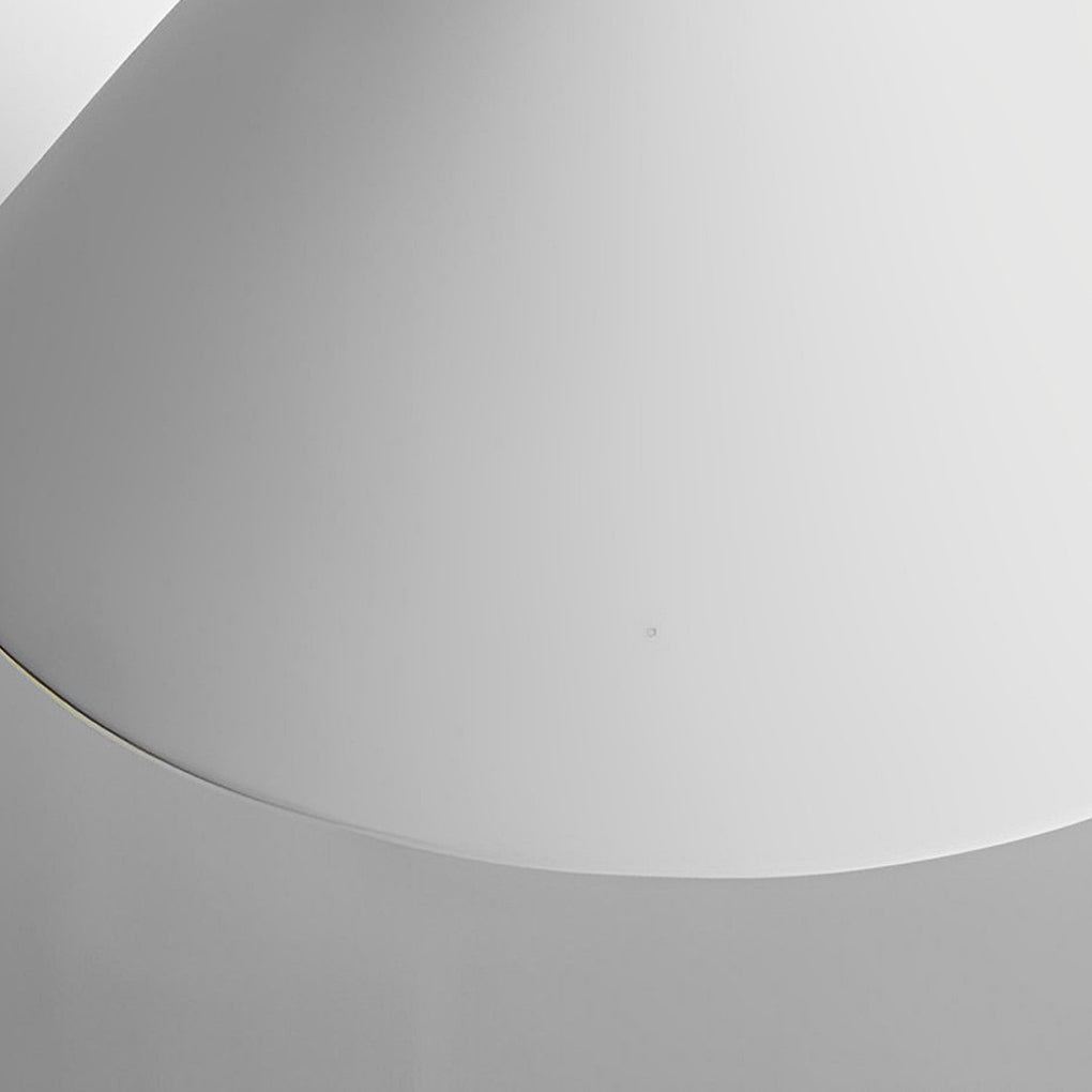 White Cement Mini Industrial Pendant Light — Minimalist Dining Room