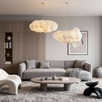 White Cloud Fabric E26 Pendant Light — Artistic Modern Ceiling Hanging