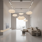 White Cloud Fabric E26 Pendant Light — Artistic Modern Ceiling Hanging