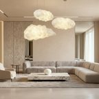 White Cloud Fabric E26 Pendant Light — Artistic Modern Ceiling Hanging