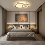 White Contemporary LED Flush Mount Ceiling Light — Kitchen Bedroom