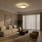 White Contemporary LED Flush Mount Ceiling Light — Kitchen Bedroom