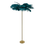 FeatherGlow | Elegant Modern Gold Floor Lamp with Gilded Iron Base 6
