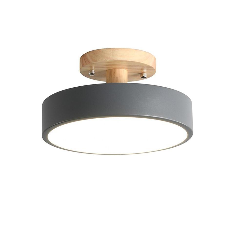 White Minimalist Dimmable LED Flush Mount Ceiling Light — Modern Indoor