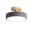 White Minimalist Dimmable LED Flush Mount Ceiling Light — Modern Indoor