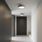 White Minimalist Dimmable LED Flush Mount Ceiling Light — Modern Indoor