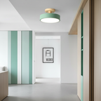 White Minimalist Dimmable LED Flush Mount Ceiling Light — Modern Indoor