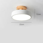 White Minimalist Dimmable LED Flush Mount Ceiling Light — Modern Indoor