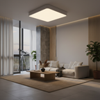 White Minimalist LED Flush Mount Ceiling Light — Kitchen Bedroom Office