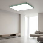 White Minimalist LED Flush Mount Ceiling Light — Kitchen Bedroom Office