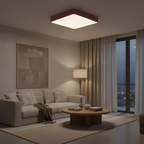 White Minimalist LED Flush Mount Ceiling Light — Kitchen Bedroom Office