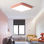 White Minimalist LED Flush Mount Ceiling Light — Kitchen Bedroom Office
