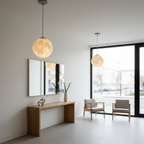White Moon Globe Pendant Light — Minimalist Adjustable Modern LED