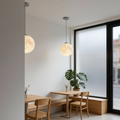 White Moon Globe Pendant Light — Minimalist Adjustable Modern LED