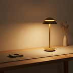 White Mushroom Touch Control Dimmable Rechargeable Battery Table Lamp