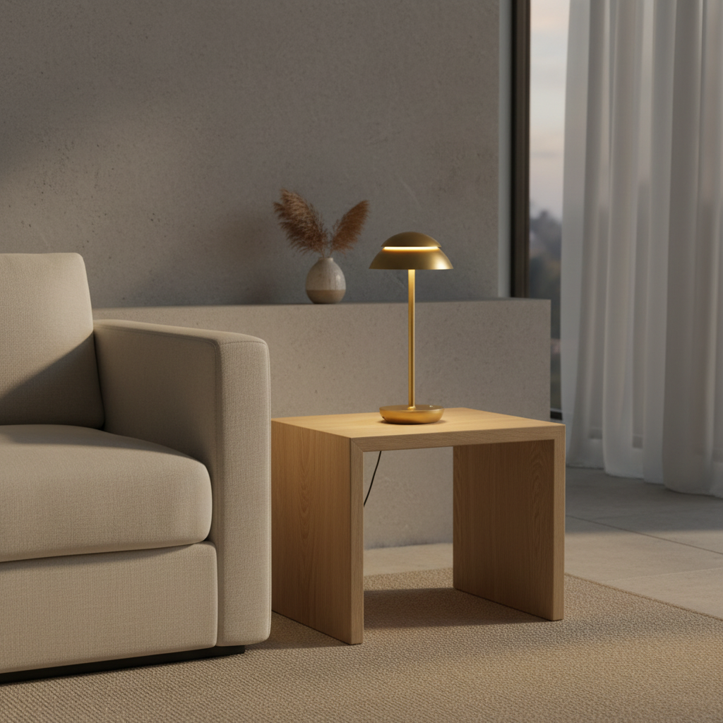 White Mushroom Touch Control Dimmable Rechargeable Battery Table Lamp