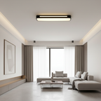 White Oval Geometric Energy Efficient LED Flush Mount Ceiling Light