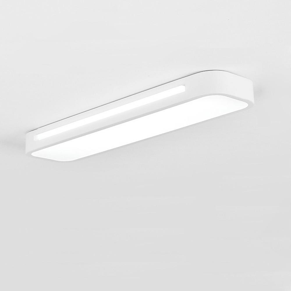 White Oval Geometric Energy Efficient LED Flush Mount Ceiling Light