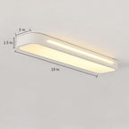 White Oval Geometric Energy Efficient LED Flush Mount Ceiling Light