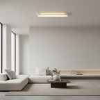 White Oval Geometric Energy Efficient LED Flush Mount Ceiling Light