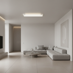 White Oval Geometric Energy Efficient LED Flush Mount Ceiling Light
