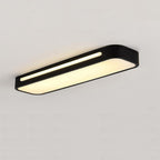 White Oval Geometric Energy Efficient LED Flush Mount Ceiling Light