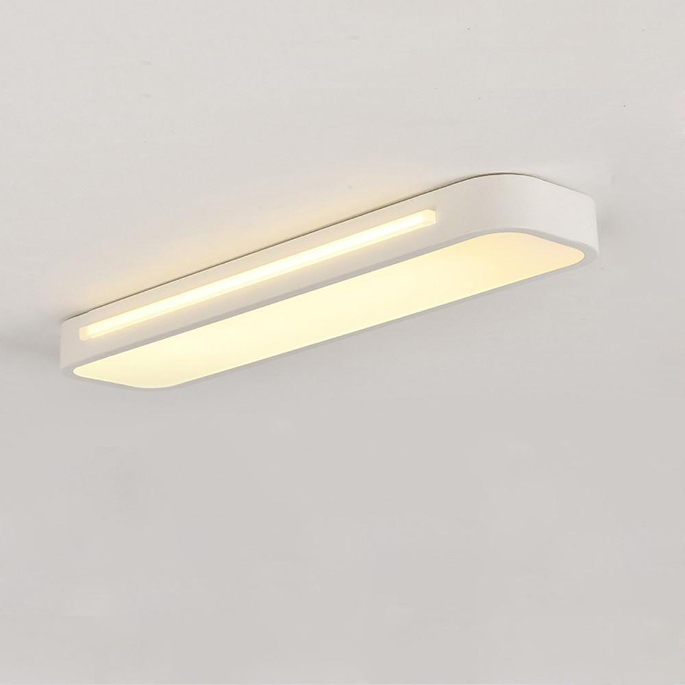 White Oval Geometric Energy Efficient LED Flush Mount Ceiling Light