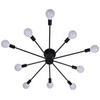 White Retro Metal Ambient Decorative Flush Mount Ceiling Light — Indoor