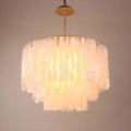 White Shell Capiz Chandelier — Adjustable Height Contemporary Elegant