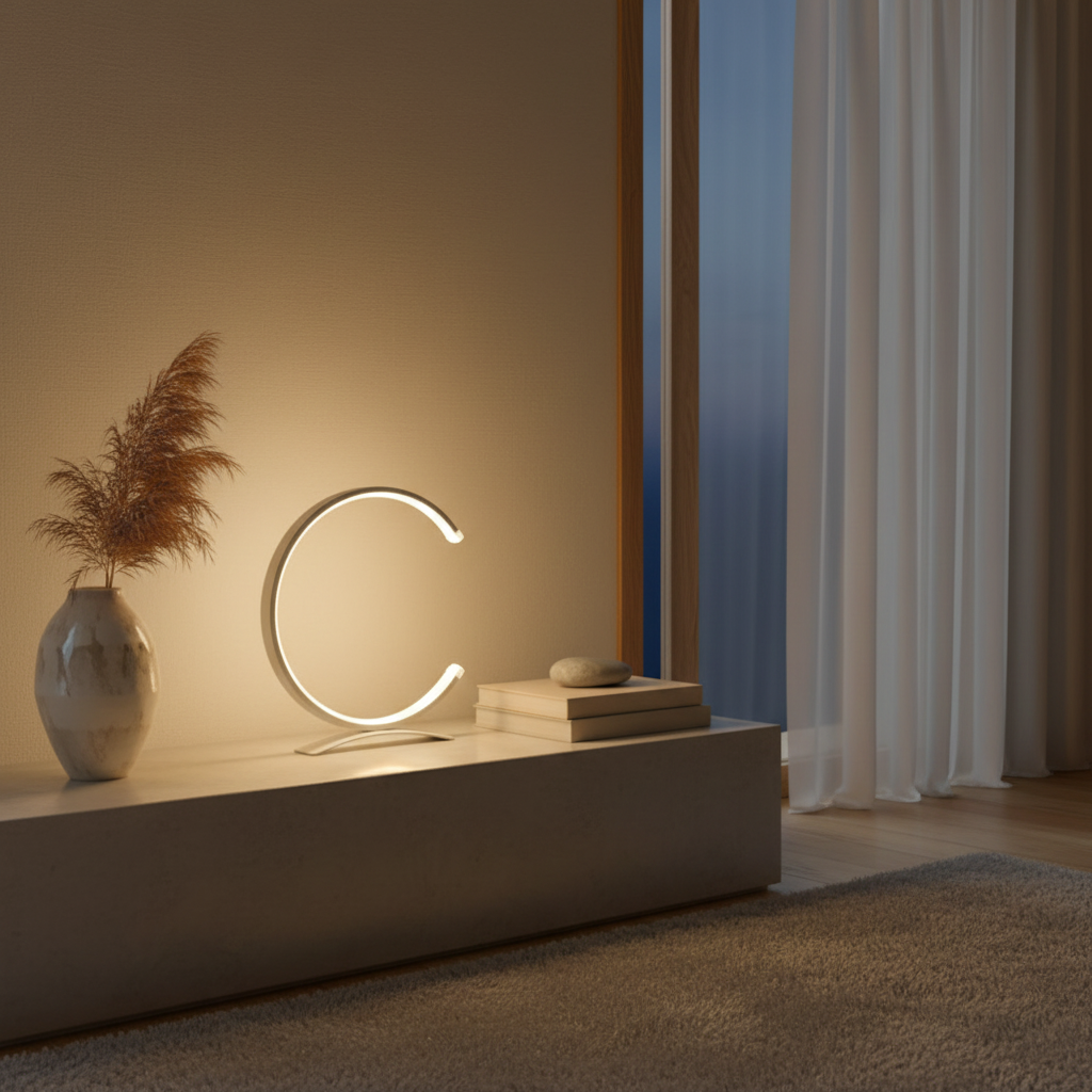 White Touch Control Adjustable Colour Temperature Modern LED Desk Lamp