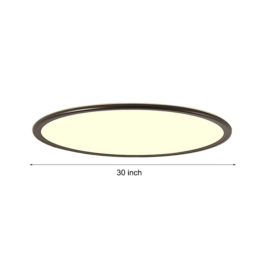 White Ultra-Thin Round Dimmable LED Flush Mount Ceiling Light — Modern
