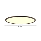 White Ultra-Thin Round Dimmable LED Flush Mount Ceiling Light — Modern
