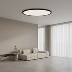 White Ultra-Thin Round Dimmable LED Flush Mount Ceiling Light — Modern
