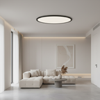 White Ultra-Thin Round Dimmable LED Flush Mount Ceiling Light — Modern