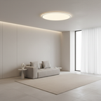 White Ultra-Thin Round Dimmable LED Flush Mount Ceiling Light — Modern