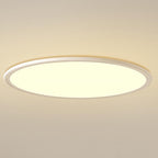 White Ultra-Thin Round Dimmable LED Flush Mount Ceiling Light — Modern
