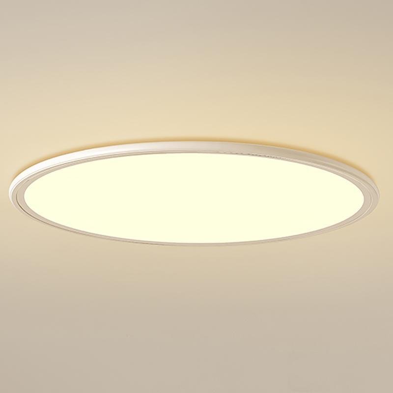 White Ultra-Thin Round Dimmable LED Flush Mount Ceiling Light — Modern