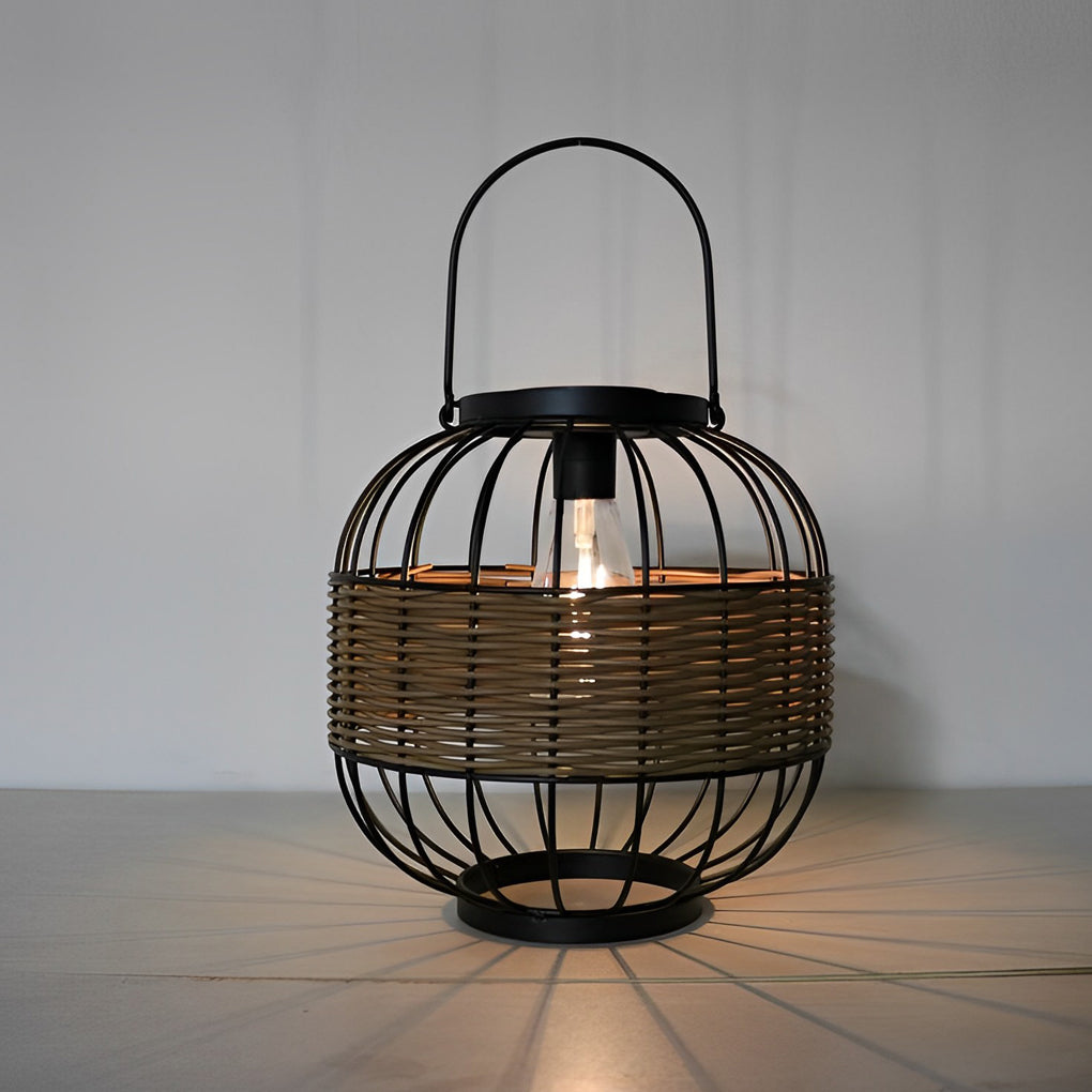 Wicker Solar Hanging Lantern — Eco Friendly Warm Glow Decorative