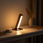 Wood Rechargeable Touch Control Adjustable Height Nordic LED Desk Lamp