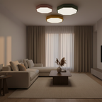 Yellow Octagonal Dimmable LED Flush Mount Ceiling Light — Kids Room