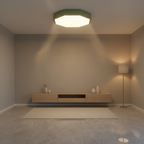 Yellow Octagonal Dimmable LED Flush Mount Ceiling Light — Kids Room